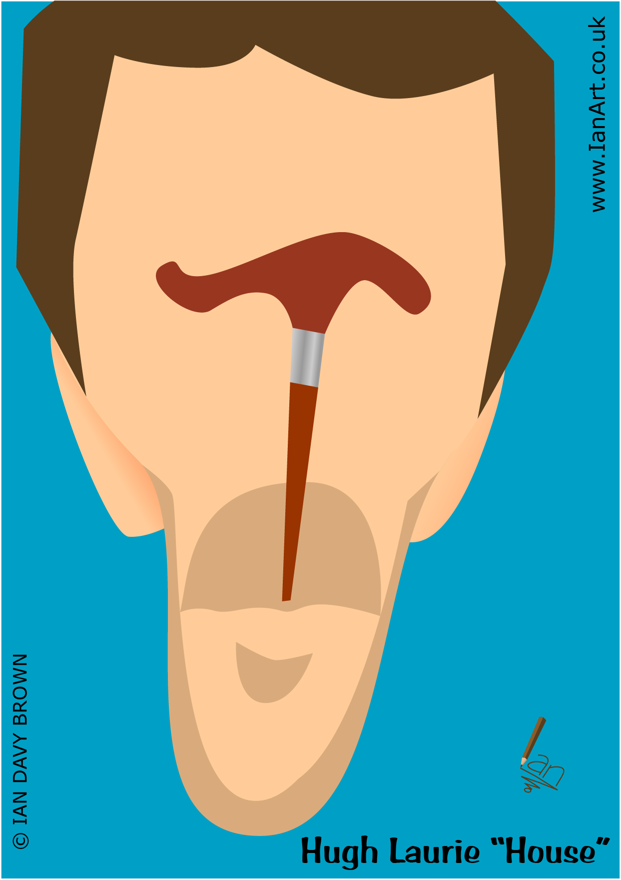 House-Hugh-Laurie-Caricature-Symbolic-cartoon-created-Ian-Davy-Brown-IanArt-IDB