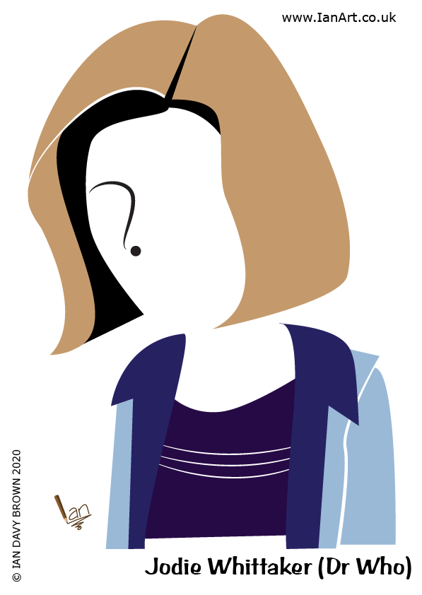 Jodie Whittaker (Dr Who) caricature