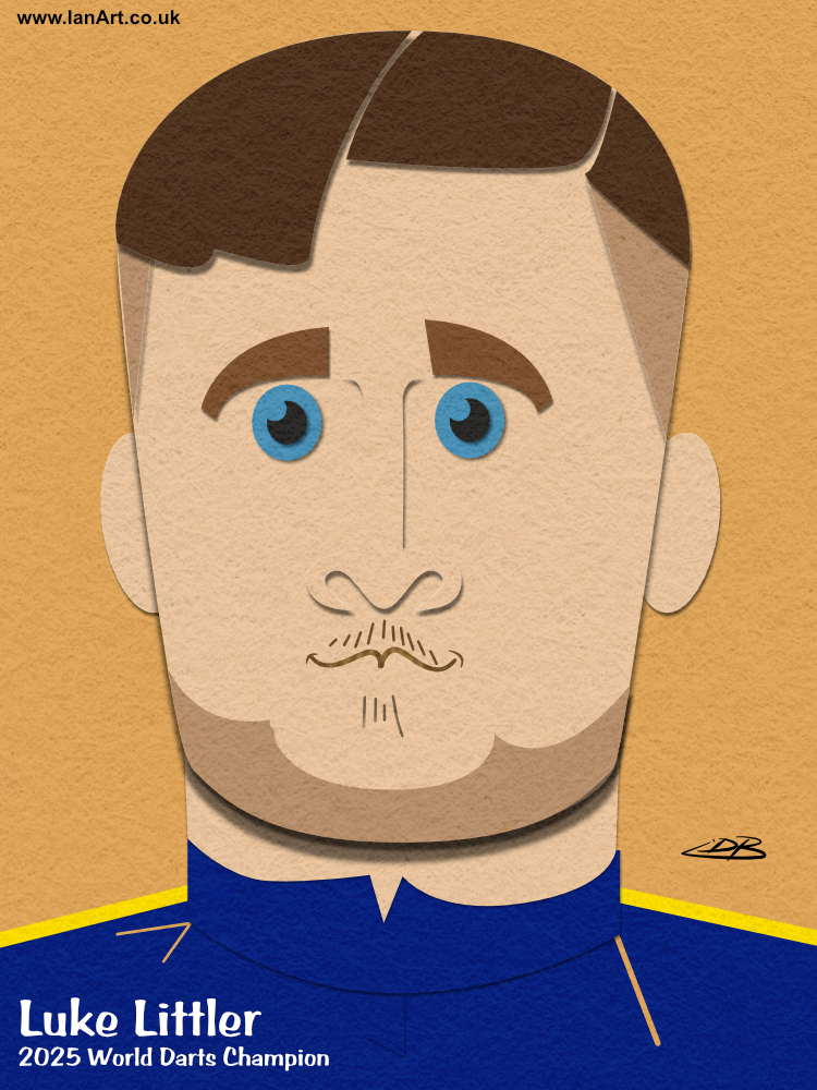 Luke_Littler_UK_Darts_Player_2025_World_Champion_caricature_paper_cut-out