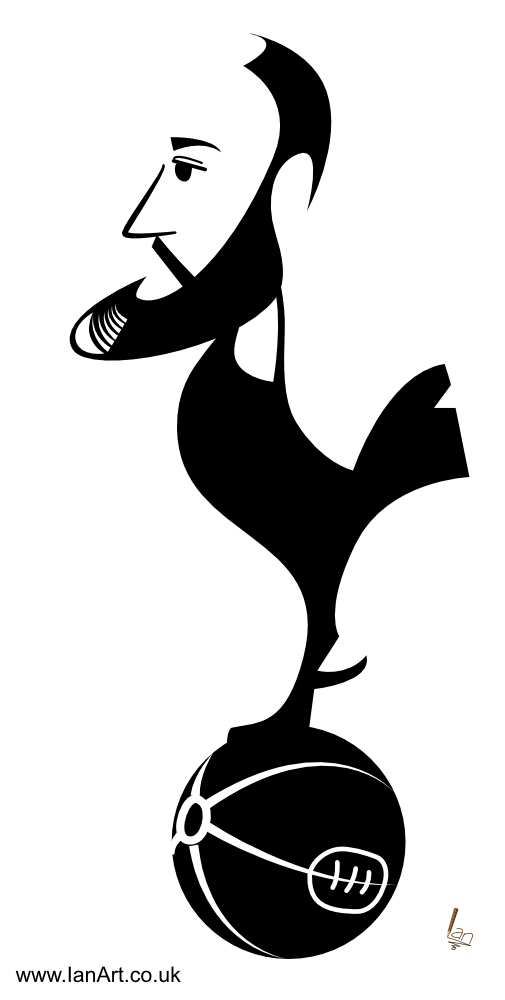 Nuno-Espirito-Santo-Premier-League-Tottenham-Hotspurs-Football-Manager-caricature-cartoon