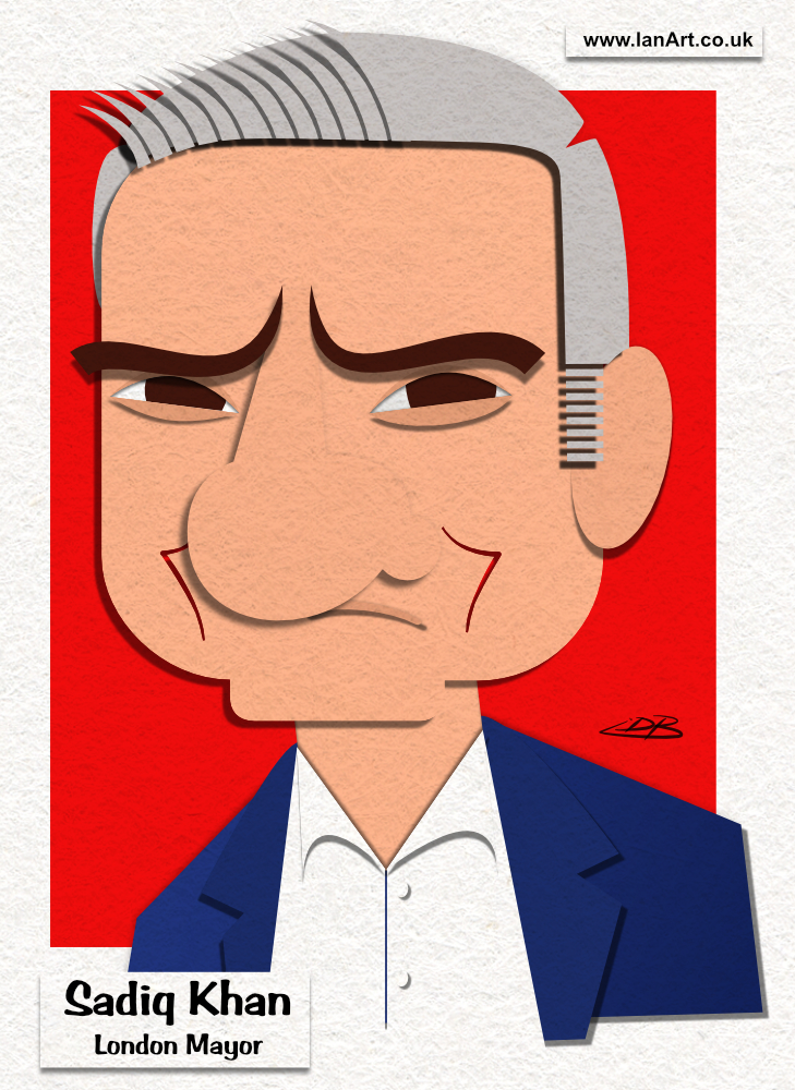 Sadiq Khan caricature London Mayor