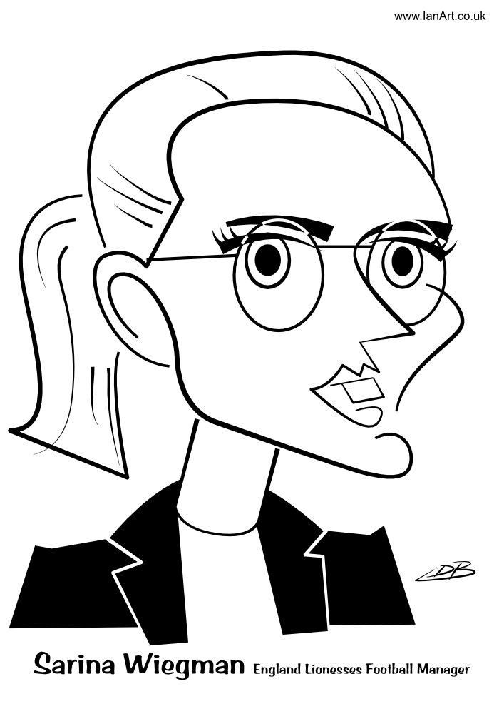 Sarina_Wiegman_England_Football_manager_Lionesses_caricature_cartoon