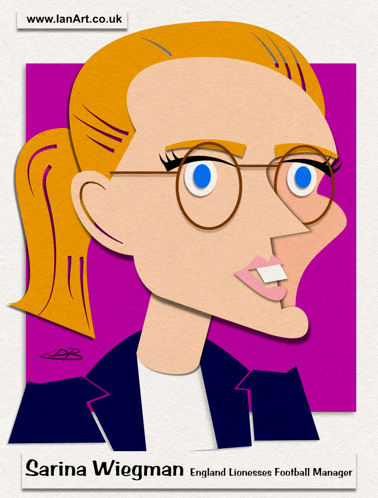 Sarina_Wiegman_England_Football_manager_Lionesses_caricature_cartoon